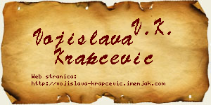 Vojislava Krapčević vizit kartica